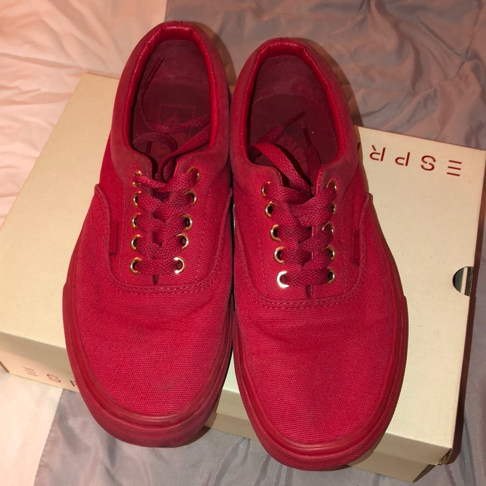 Red vans.